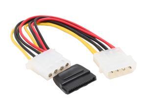 OKGEAR GC8ATAMFL 8 in. molex 4pin male to 15pin SATA power and molex 4pin female Cable OKGEAR GC8ATAMFL 8 in. molex 4pin male to 15pin SATA power and molex 4pin female Cable