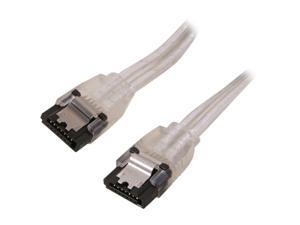 OKGEAR 18" SATA 6 Gbps Cable, Straight to Straight W/ Metal Latch, Silver, Backward Compatible 3 Gbps and 1.5 Gbps - OEM