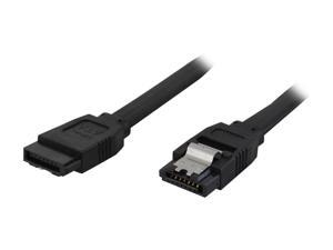 OKGEAR 24" SATA 6 Gbps Cable, Straight to Straight W/ Metal Latch, Black, Backward Compatible 3 Gbps and 1.5 Gbps OKGEAR 24" SATA 6 Gbps Cable, Straight to Straight W/ Metal Latch, Black, Backward Compatible 3 Gbps and 1.5 Gbps