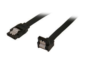 OKGEAR 36" SATA 6Gbps Cable, Straight to Right Angle with Metal Latch, Black, Backward Compatible with 3 Gbps and 1.5 Gbps OKGEAR 36" SATA 6Gbps Cable, Straight to Right Angle with Metal Latch, Black, Backward Compatible with 3 Gbps and 1.5 Gbps