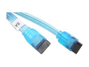 OKGEAR 24" SATA 6 Gbps Cable, Straight to Straight W/ Metal Latch, UV Blue, Backward Compatible 3 Gbps and 1.5 Gbps OKGEAR 24" SATA 6 Gbps Cable, Straight to Straight W/ Metal Latch, UV Blue, Backward Compatible 3 Gbps and 1.5 Gbps