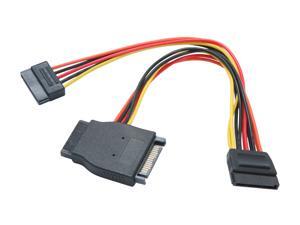 OKGEAR AD-Y-SATA-0.2M 8 in. 8" SATA 15pin male to three SATA 15pin female cable Adapter Male to Female OKGEAR AD-Y-SATA-0.2M 8 in. 8" SATA 15pin male to three SATA 15pin female cable Adapter Male to Female
