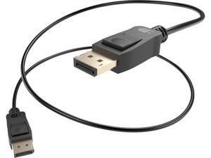 Unirise DP-03F-MM-V1.4 3 ft. Black DisplayPort Cables Male to Male Unirise DP-03F-MM-V1.4 3 ft. Black DisplayPort Cables Male to Male