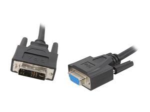 DAT 7369D Black DVI to VGA Cable