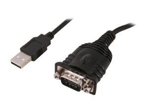 Sabrent USB 2.0 to Serial (9-Pin) DB-9 RS-232 Adapter Cable 6ft Cable with Hexnut connectors (SBT-FTDI)