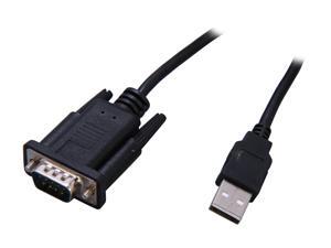 Sabrent USB 2.0 to Serial (9-Pin) DB-9 RS-232 Adapter Cable 6 ft. Cable with Thumbscrews Connectors (CB-FTDI)