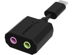 SABRENT AU-MMSC USB Type-C External Stereo Sound Adapter for Windows and Mac SABRENT AU-MMSC USB Type-C External Stereo Sound Adapter for Windows and Mac