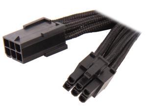 Silverstone PP07-IDE6B 11.81 in. (30 cm) Sleeved Extension Power Supply Cable, 1 x 6pin to PCI-E 6pin Connector Silverstone PP07-IDE6B 11.81 in. (30 cm) Sleeved Extension Power Supply Cable, 1 x 6pin to PCI-E 6pin Connector
