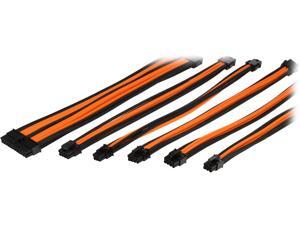 Thermaltake AC-036-CN1NAN-A1 11.81 in. (All Cables) TtMod Sleeve Extension Power Supply Cable Kit ATX/EPS/8-pin PCI-E/6-pin PCI-E w/ Combs Orange/Black Thermaltake AC-036-CN1NAN-A1 11.81 in. (All Cables) TtMod Sleeve Extension Power Supply Cable Kit ATX/EPS/8-pin PCI-E/6-pin PCI-E w/ Combs Orange/Black