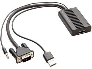 SYBA SD-ADA31040 VGA to HDMI Converter with Audio Support 1920 x 1080 Resolution