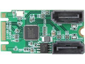 SYBA SI-ADA40126 M.2 B+M Key 22x42 PCIe To 2 Port SATA III RAID Adapter Card