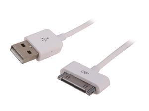 Link Depot LD-APLUSB-1M White Apple Dock Connector to USB 2.0 - Compatible with iPhones & iPods