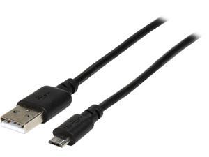 Link Depot FLD-MUSB-3BK Black Micro USB to USB A Cable Link Depot FLD-MUSB-3BK Black Micro USB to USB A Cable