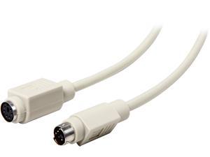 C2G 02715 PS/2 M/F Keyboard/Mouse Extension Cable, Beige (6 Feet, 1.82 Meters)