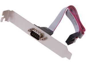 C2G 27550 DB9 Male Serial RS232 Add-A-Port Adapter Cable with Bracket for Intel Motherboards, Gray (16 Inches) C2G 27550 DB9 Male Serial RS232 Add-A-Port Adapter Cable with Bracket for Intel Motherboards, Gray (16 Inches)