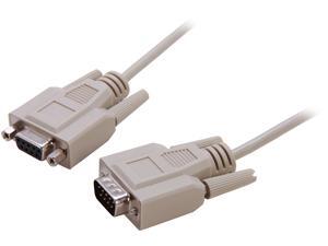 C2G 02711 DB9 M/F Serial RS232 Extension Cable, Beige (6 Feet, 1.82 Meters)