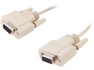 C2G 03046 DB9 F/F Serial RS232 Null Modem Cable, Beige (15 Feet, 4.57 Meters)