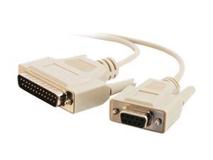 C2G 03019 DB25 Male to DB9 Female Serial RS232 Null Modem Cable, Beige (6 Feet, 1.82 Meters) C2G 03019 DB25 Male to DB9 Female Serial RS232 Null Modem Cable, Beige (6 Feet, 1.82 Meters)