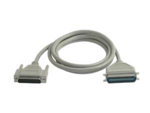 C2G 06091 IEEE-1284 DB25 Male to Centronics 36 (C36) Male Parallel Printer Cable, Beige (10 Feet, 3.04 Meters)