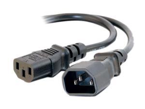 C2G 03141 18 AWG Computer Power Extension Cord - IEC320C14 to IEC320C13, TAA Compliant, Black (6 Feet, 1.82 Meters)
