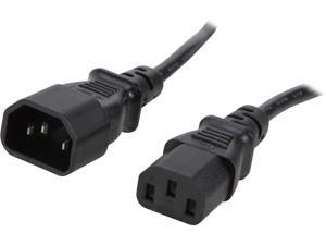 C2G 03120 18 AWG Computer Power Cord Extension - IEC320C14 to IEC320C13, TAA Compliant, Black (3 Feet, 0.91 Meters)