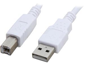 C2G 13172 USB Cable - USB 2.0 A Male to B Male Cable for Printers, Scanners, Brother, Canon, Dell, Epson, HP and more, White (6.6 Feet, 2 Meters)