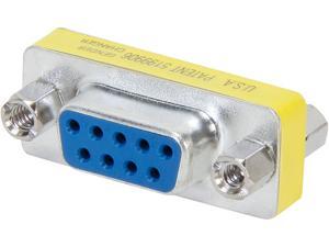 C2G 02781 DB9 F/F Serial RS232 Mini Gender Changer/Coupler, Nickel