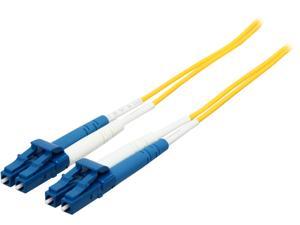 C2G 28758 OS2 Fiber Optic Cable - LC-LC 9/125 Duplex Single-Mode PVC Fiber Cable, Yellow (9.8 Feet, 3 Meters)
