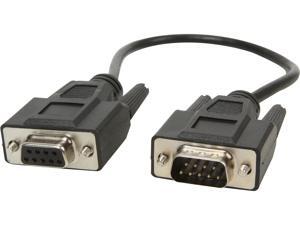 C2G 25211 DB9 M/F Serial RS232 Extension Cable, Black (1 Feet, 0.30 Meters)