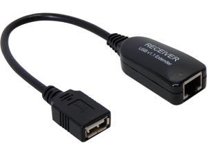 Black C2G 29346 2-Port USB 1.1 over Cat5 Superbooster Extender Dongle Receiver 