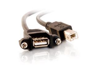 C2G 28067 Panel-Mount USB 2.0 A Female to B Male Cable, Black (1.5 Feet, 0.45 Meters) C2G 28067 Panel-Mount USB 2.0 A Female to B Male Cable, Black (1.5 Feet, 0.45 Meters)