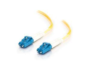 C2G 26264 OS2 Fiber Optic Cable - LC-LC 9/125 Duplex Single-Mode PVC Fiber Cable, Yellow (6.6 Feet, 2 Meters)