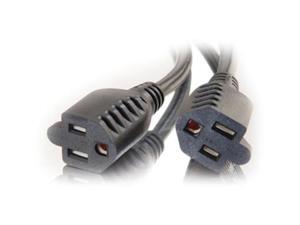 C2G 29807 16 AWG 1-to-2 Power Cord Splitter - 1 NEMA 5-15P to 2 NEMA 5-15R, TAA Compliant, Black (6 Feet, 1.82 Meters) C2G 29807 16 AWG 1-to-2 Power Cord Splitter - 1 NEMA 5-15P to 2 NEMA 5-15R, TAA Compliant, Black (6 Feet, 1.82 Meters)