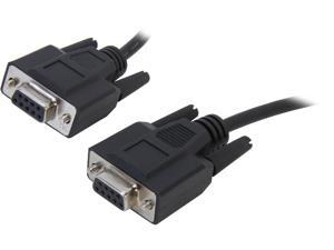 C2G 52039 DB9 F/F Serial RS232 Null Modem Cable, Black (10 Feet, 3.04 Meters)