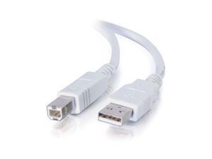 C2G 13401 USB Cable - USB 2.0 A Male to B Male Cable, White (16.4 Feet, 5 Meters) C2G 13401 USB Cable - USB 2.0 A Male to B Male Cable, White (16.4 Feet, 5 Meters)