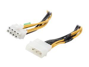 Athena Power Cable-AD4/8Pin 8 in. 4pin (HD MALE) to 8pin (EPS-12V Female) Convertor Athena Power Cable-AD4/8Pin 8 in. 4pin (HD MALE) to 8pin (EPS-12V Female) Convertor