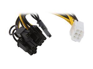 Athena Power CABLE-YPCIE628 6 in. PCIE 6 pin "Y" Split to Two PCIE 2.0 8(6+2) pin Cable Female to Male Athena Power CABLE-YPCIE628 6 in. PCIE 6 pin "Y" Split to Two PCIE 2.0 8(6+2) pin Cable Female to Male