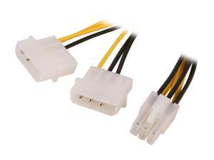StarTech.com LP4PCIEXADAP 6 in. LP4 to 6 pin PCI Express Video Card Power Adapter Male to Male StarTech.com LP4PCIEXADAP 6 in. LP4 to 6 pin PCI Express Video Card Power Adapter Male to Male
