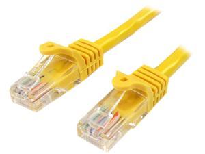 StarTech.com 45PATCH6YL 6 ft. Cat 5E Yellow Cat5e Snagless UTP Patch Cable