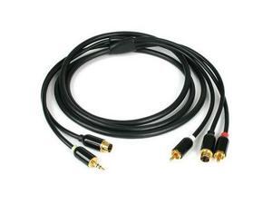 StarTech.com Model PC2TVSVID10 10 ft. S-Video with 3.5 mm to RCA Stereo Audio Video Cable StarTech.com Model PC2TVSVID10 10 ft. S-Video with 3.5 mm to RCA Stereo Audio Video Cable