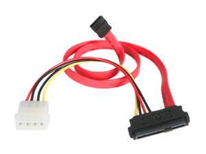 StarTech.com Model SAS729PW18 18" SAS 29 Pin to SATA Cable with LP4 Power
