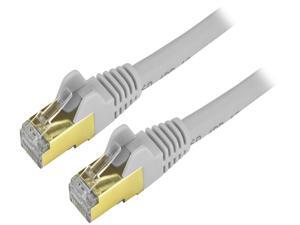 StarTech C6ASPAT7GR 7 ft. Cat 6A Gray Shielded Molded STP Patch Cable