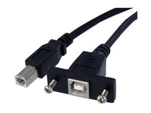 StarTech.com USBPNLBFBM1 Black Panel Mount USB Cable B to B - F/M