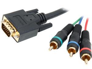StarTech.com HD15CPNTMM3 No 3 ft HD15 to Component RCA Breakout Cable Adapter - M/M