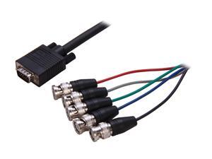 StarTech.com VGABNC5 6 ft. Coax HD15 VGA to 5 BNC Monitor Cable StarTech.com VGABNC5 6 ft. Coax HD15 VGA to 5 BNC Monitor Cable