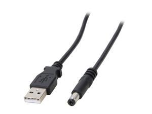 StarTechcom USB2TYPEM Black USB to Type M Barrel 5V DC Power Cable