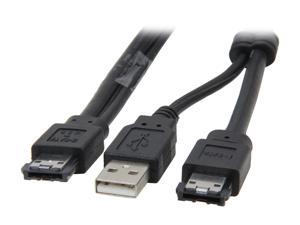 StarTech.com ESATAUSBMM3 eSATA and USB A to Power eSATA Cable - M/M Male to Male