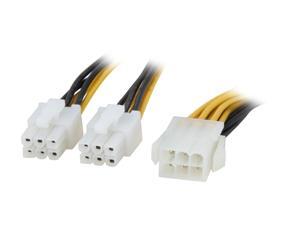 StarTech.com PCIEXSPLIT6 6.1 in. 6 Pin PCI Express Power Splitter Cable Female to Male StarTech.com PCIEXSPLIT6 6.1 in. 6 Pin PCI Express Power Splitter Cable Female to Male