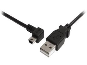 StarTech.com USB2HABM3LA Black Mini USB Cable - A to Left Angle Mini B StarTech.com USB2HABM3LA Black Mini USB Cable - A to Left Angle Mini B