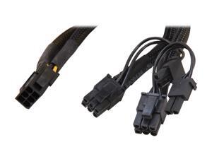 APEVIA CVT628 PCI-E Y Splitter. 1 x 6pin to 2 x 6/8pin PCI Express Converter Female to Male